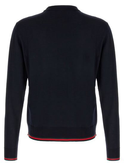 Web Ribbon Jersey Sweater, cardigans