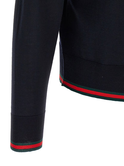 Web Ribbon Jersey Sweater, cardigans