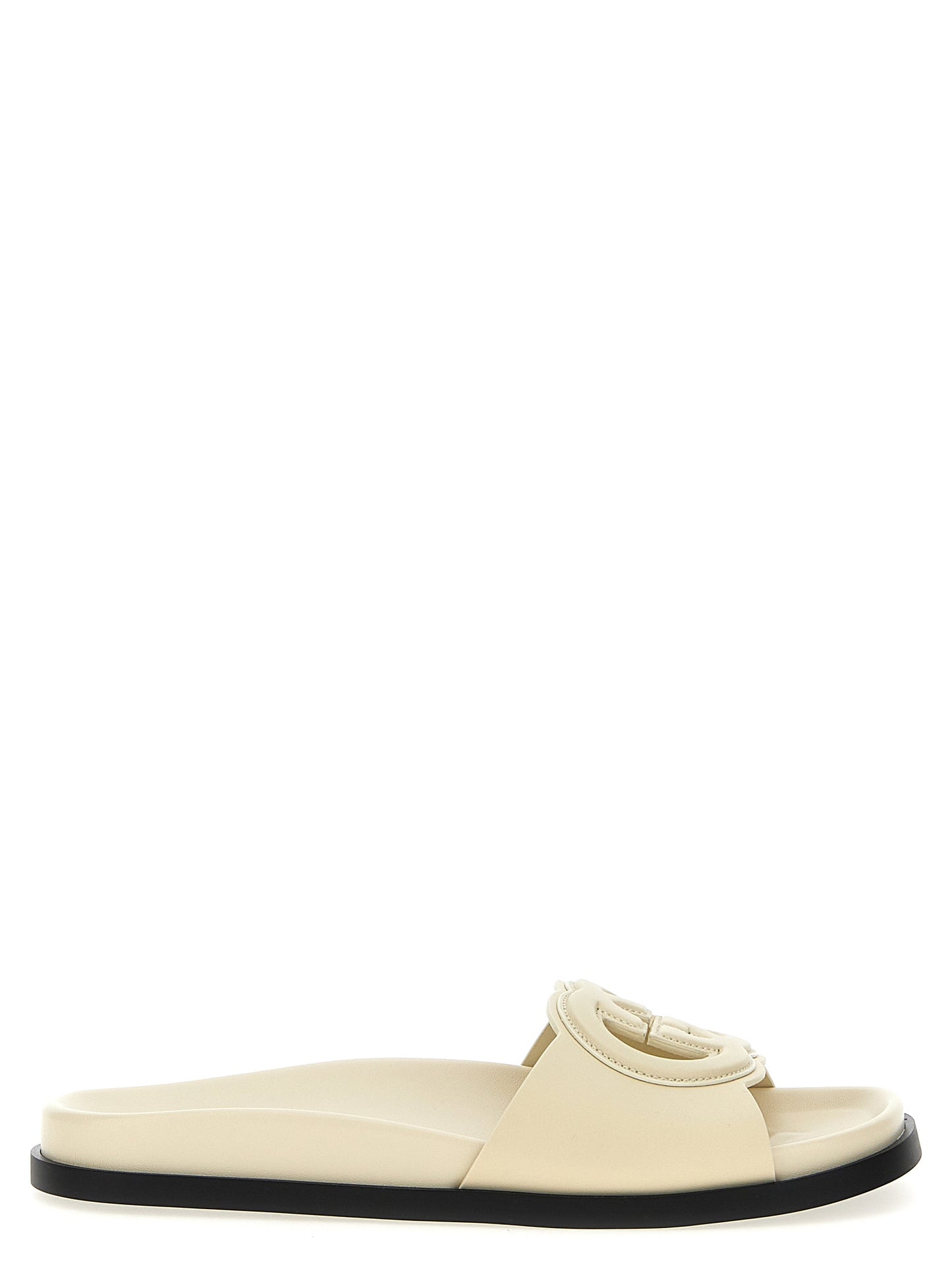 Logo cut out slides Sandals