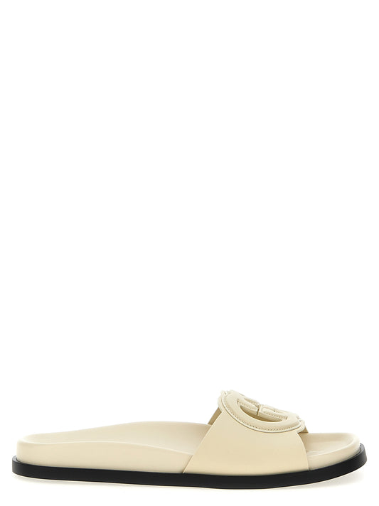 Logo cut out slides Sandals