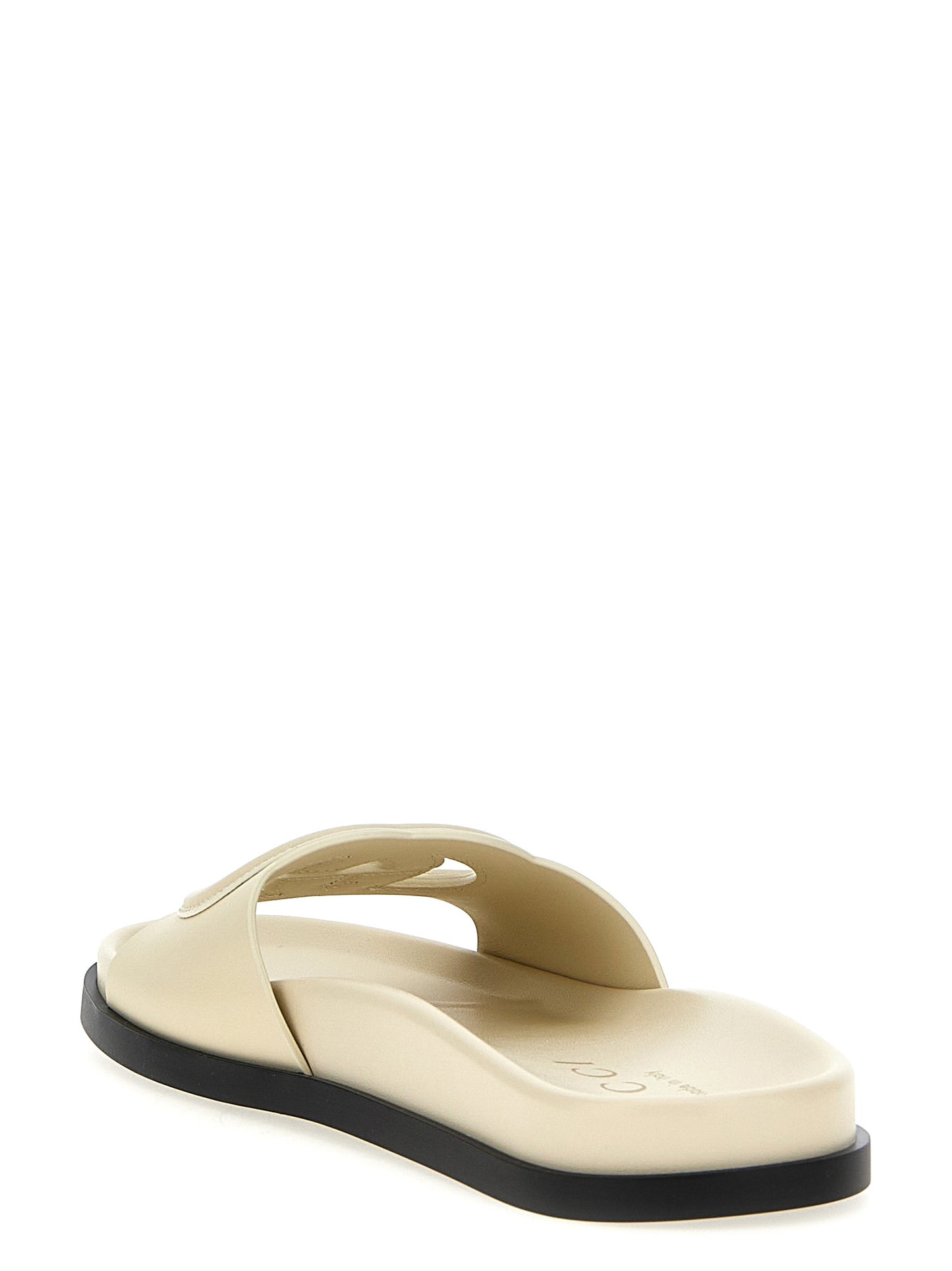 Logo cut out slides Sandals