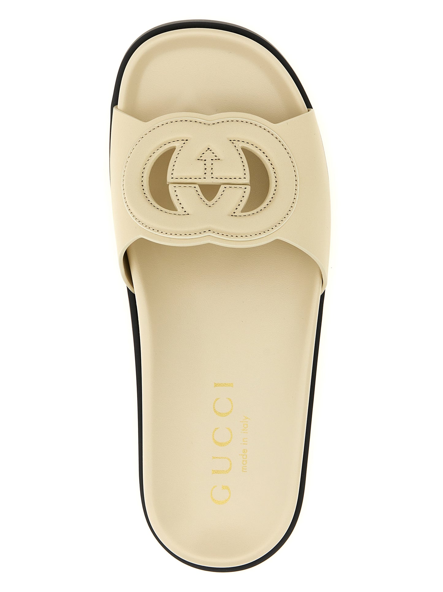 Logo cut out slides Sandals
