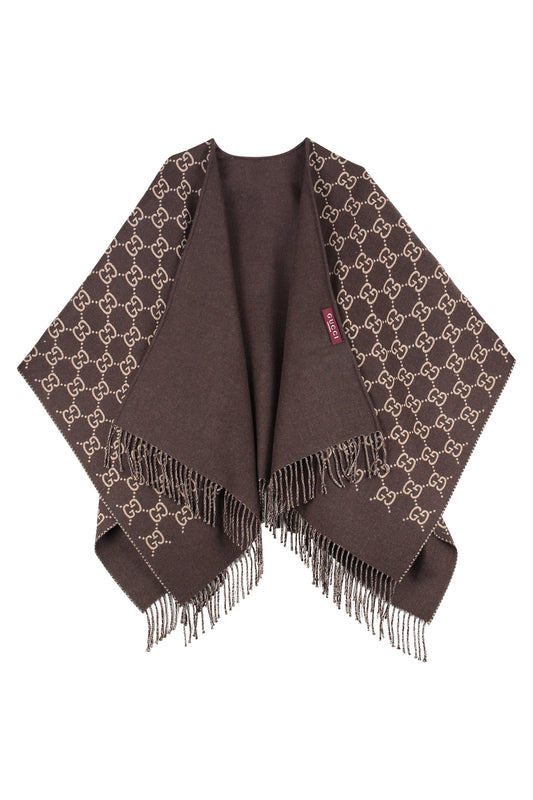 Gucci Jacquard wool cape
