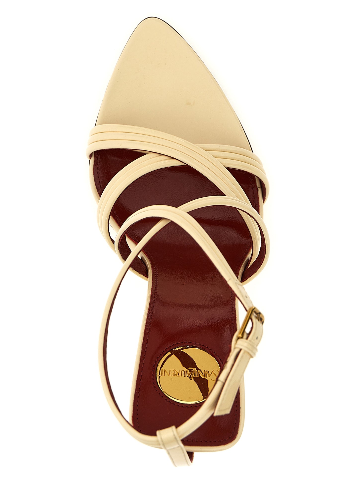 Patent sandals Wedges