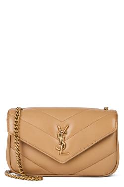 Saint Laurent Loulou Mini chevron leather pouch