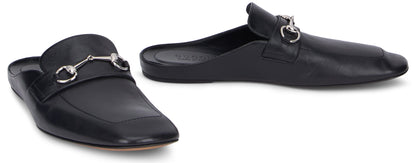 Slippers in leather with horsebit RTW