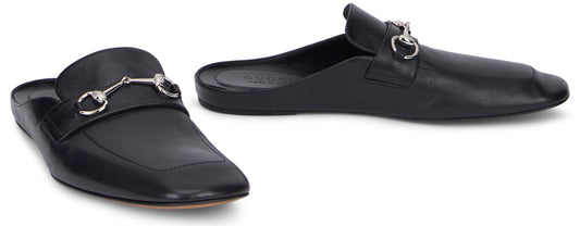 Slippers in leather with horsebit RTW