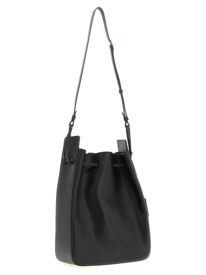 Large leather bucket bag Crossbody bags
