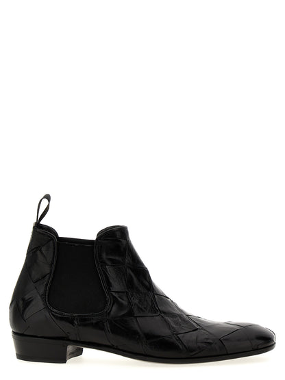 Braided leather ankle boots Boots, ankle boots
