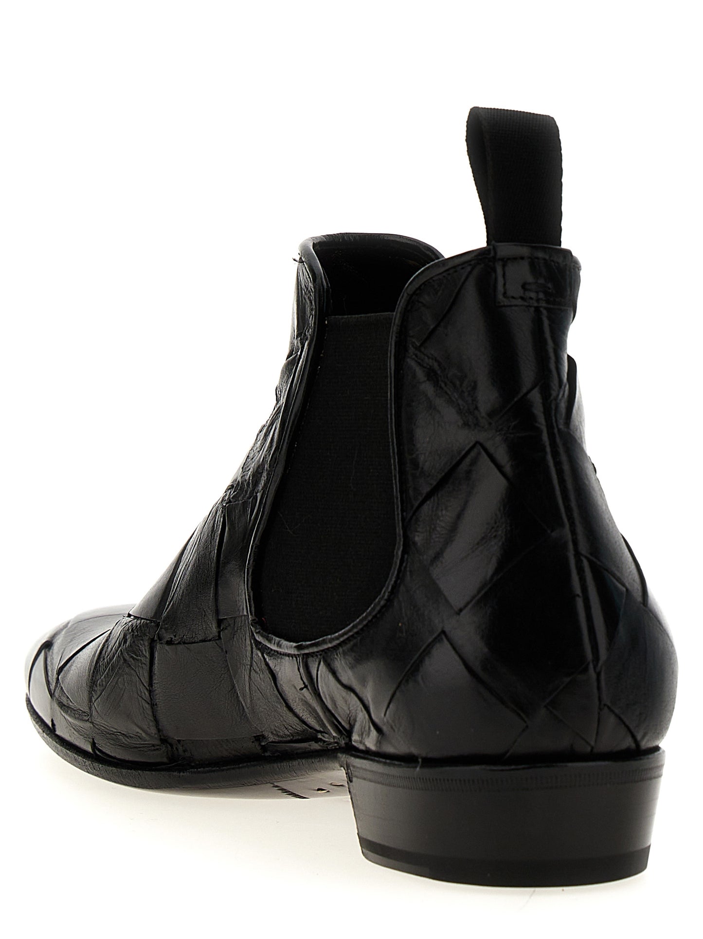 Braided leather ankle boots Boots, ankle boots