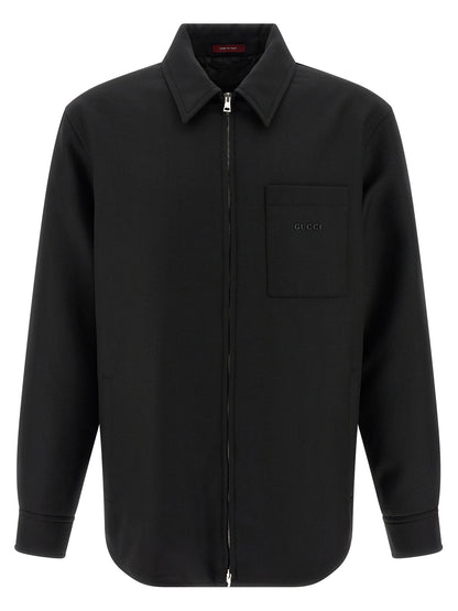 Wool overshirt Down jacket, Parka, Casual jackets