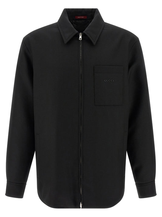 Wool overshirt Down jacket, Parka, Casual jackets