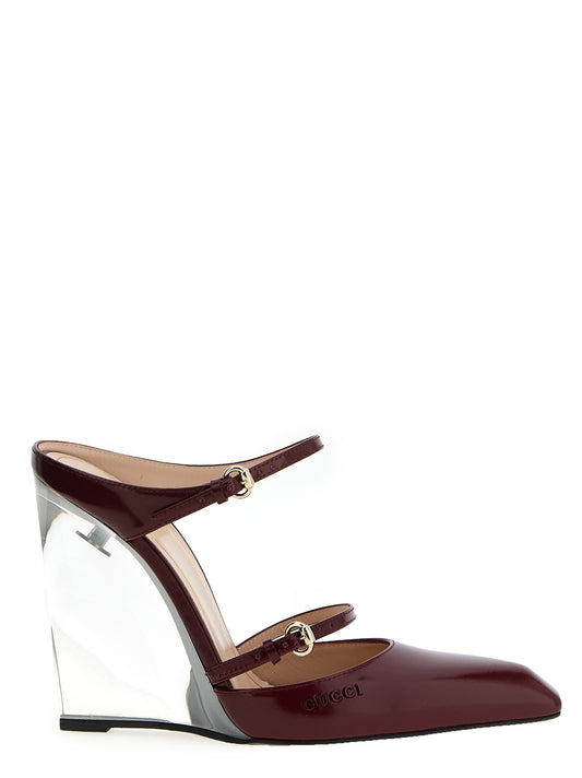 'Gucci Rosso Ancora' sabots Wedges
