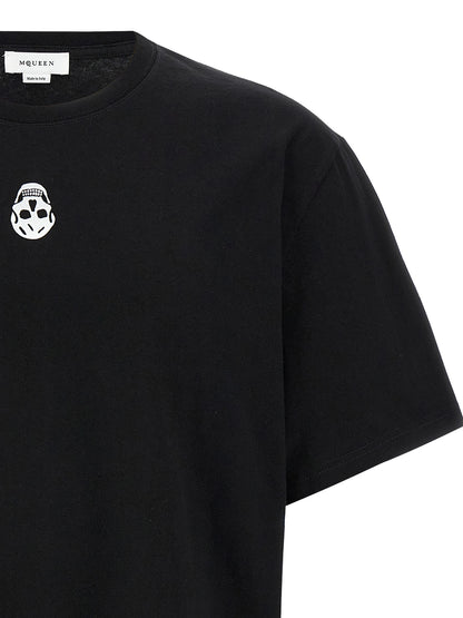 Flocked 'Skull' T-shirt T-shirt