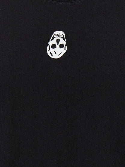 Flocked 'Skull' T-shirt T-shirt