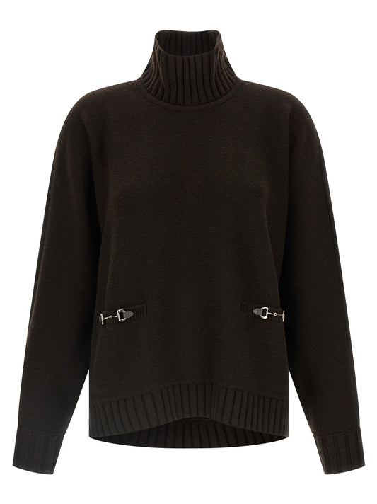 Turtleneck Horsebit Sweater, cardigans