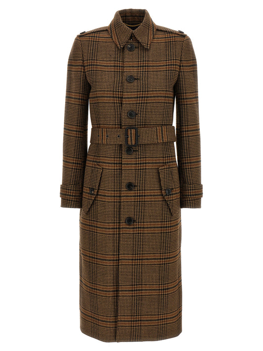 Prince of Wales Wool coat Coats, trench coats