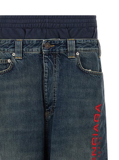 Jeans insert joggers Pants