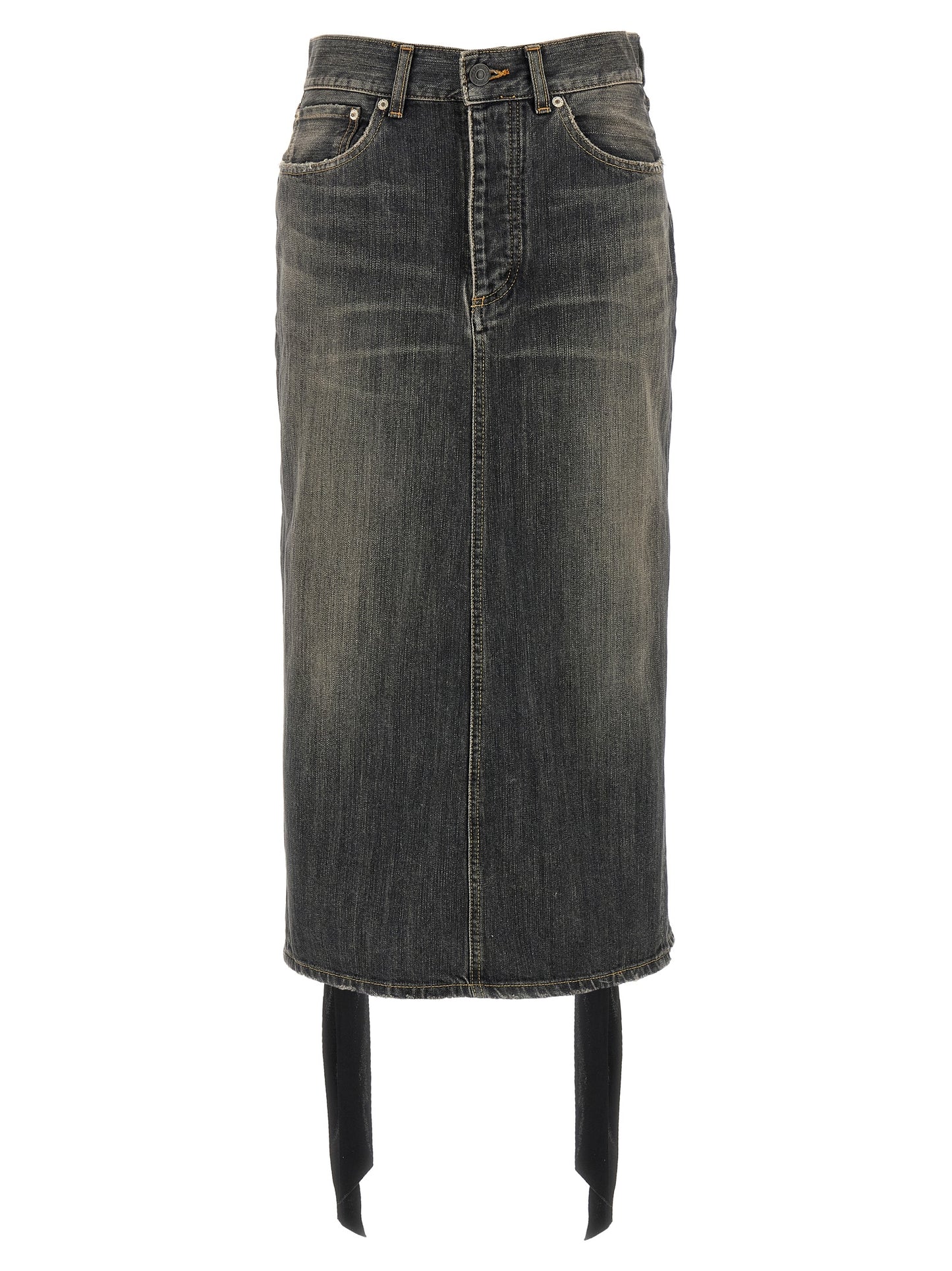 'Lace Up' denim skirt Skirts