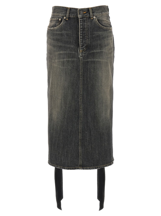 'Lace Up' denim skirt Skirts