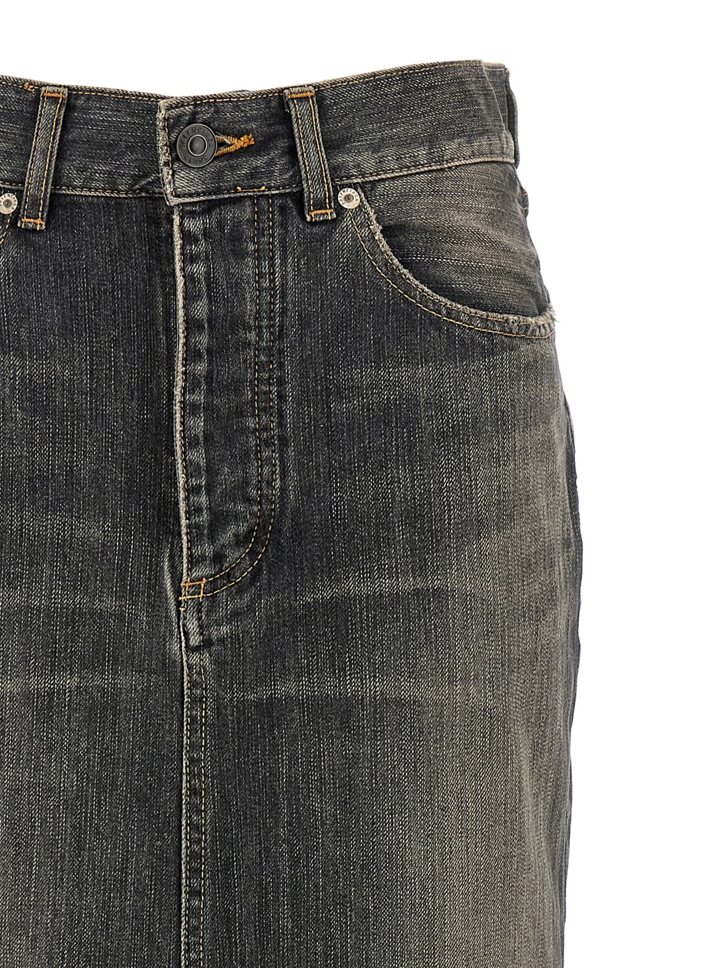 'Lace Up' denim skirt Skirts