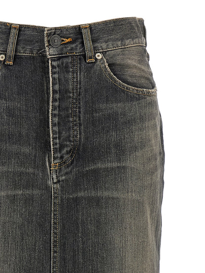 'Lace Up' denim skirt Skirts