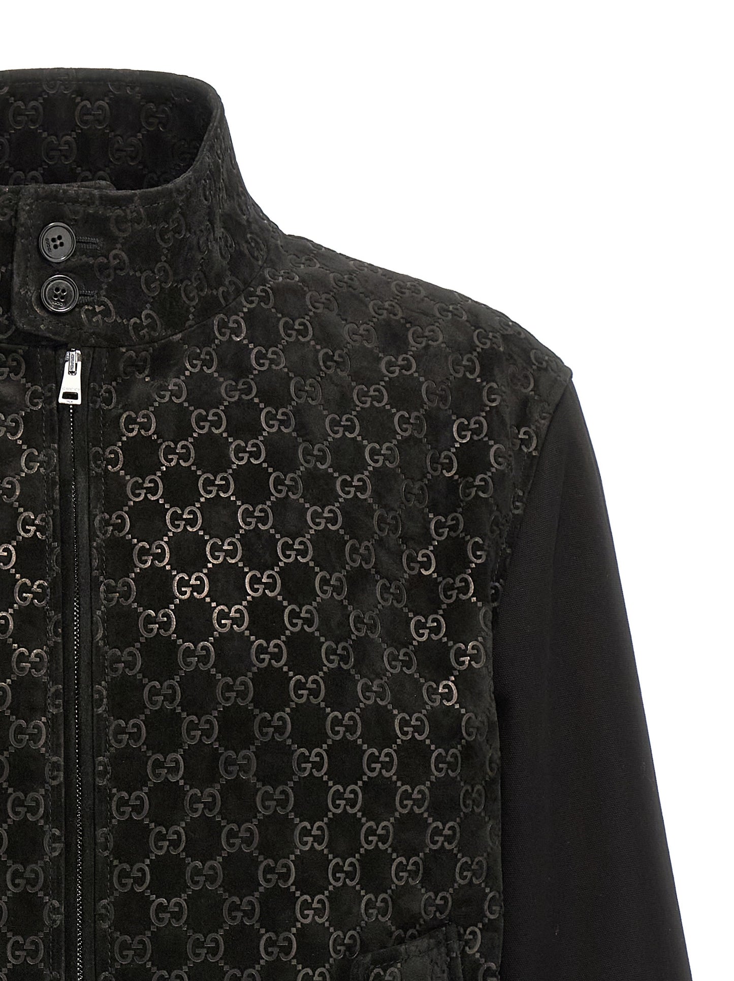 GG suede bomber jacket Down jacket, Parka, Casual jackets