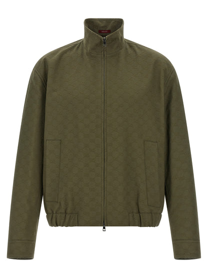 GG fabric bomber jacket Down jacket, Parka, Casual jackets