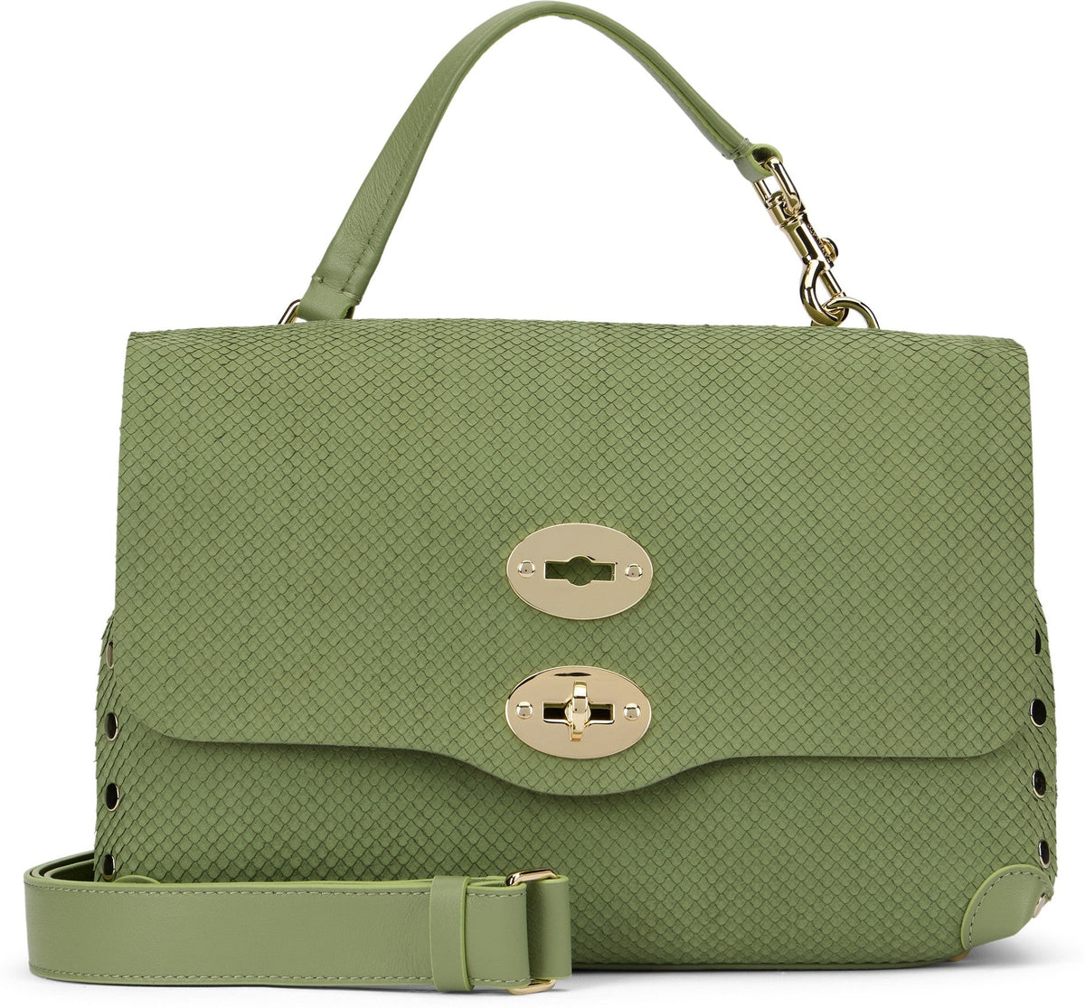 Postina bag small in green amoretto leather BAGS