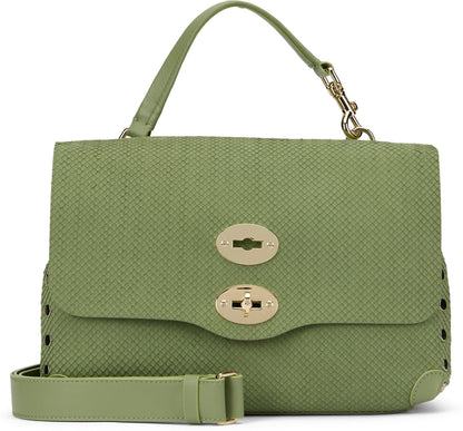 Postina bag small in green amoretto leather BAGS