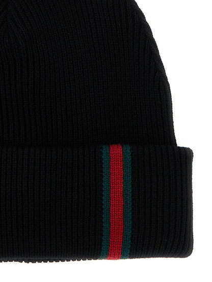 Web detail beanie Hats