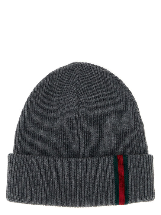 Web detail beanie Hats