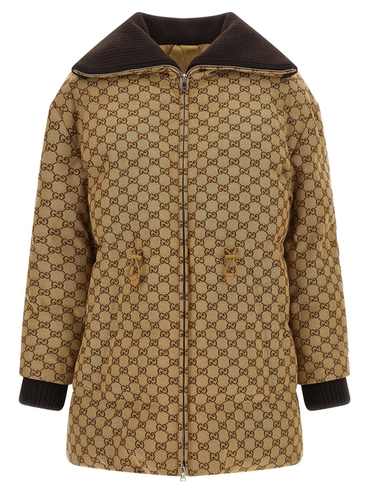 GG fabric down jacket Down jacket, Parka, Casual jackets