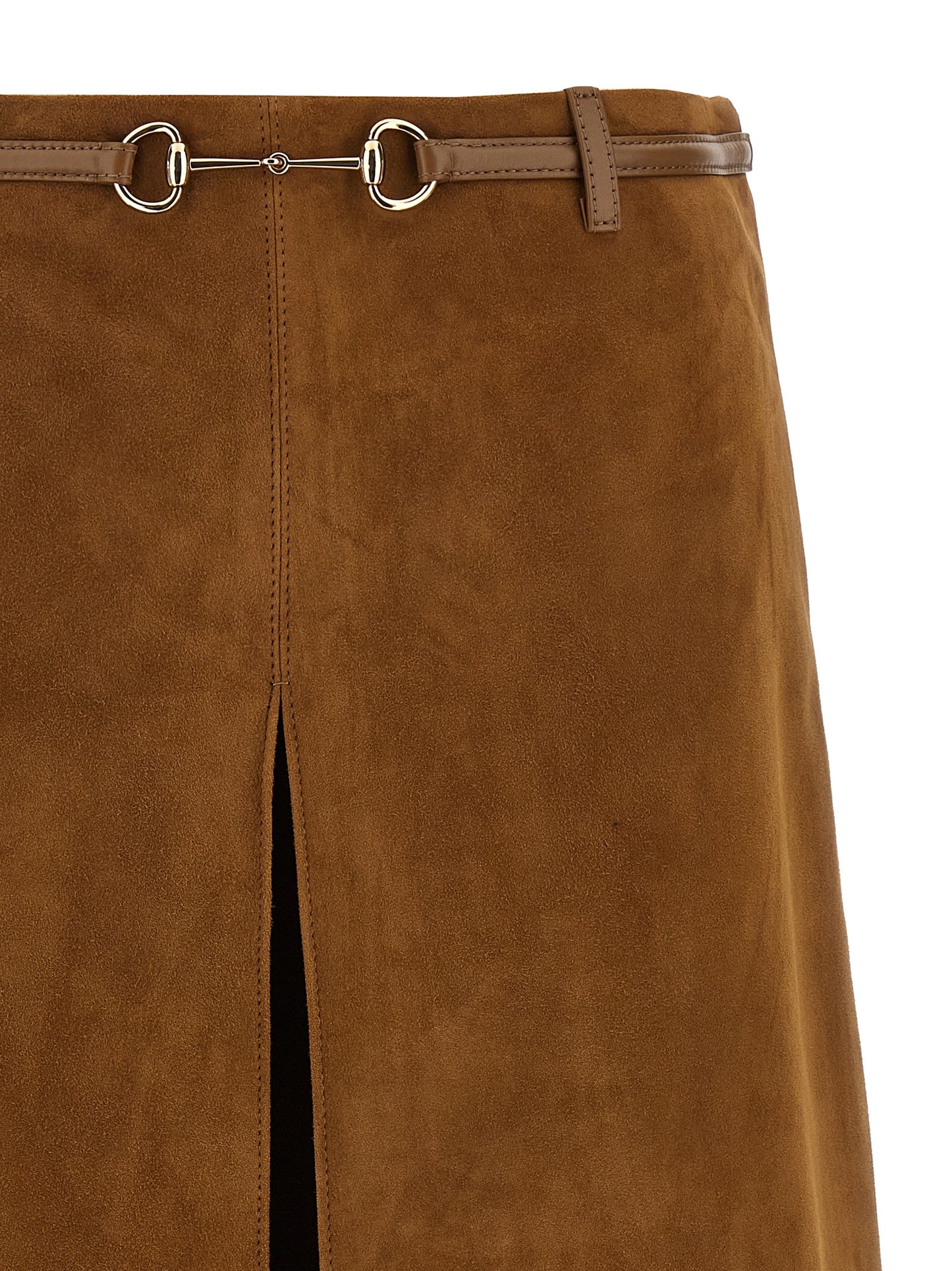 Suede Skirt Horsebit Skirts