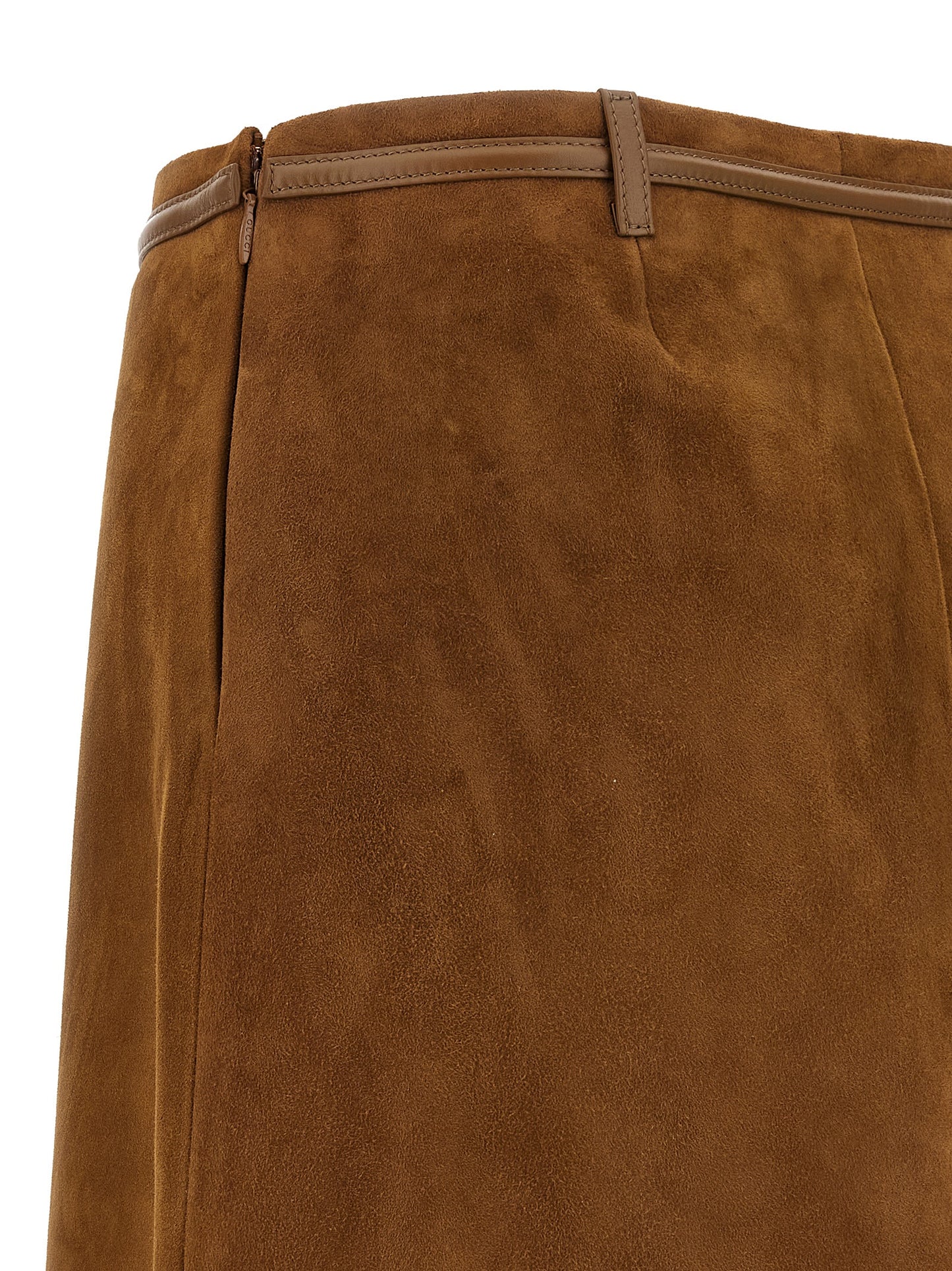 Suede Skirt Horsebit Skirts