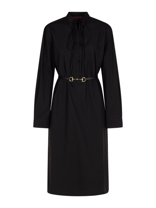 Gucci Dress heavy cot pop w/lea w/mo