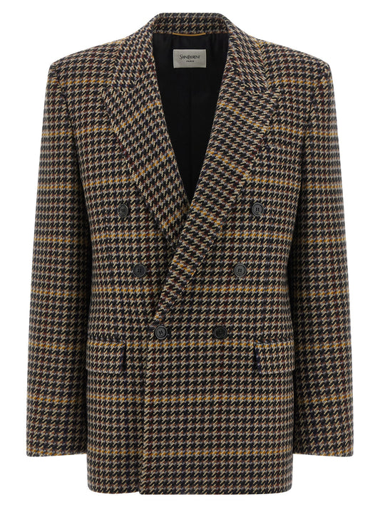 Double-breasted houndstooth blazer Blazer, suits