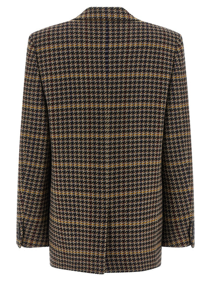 Double-breasted houndstooth blazer Blazer, suits