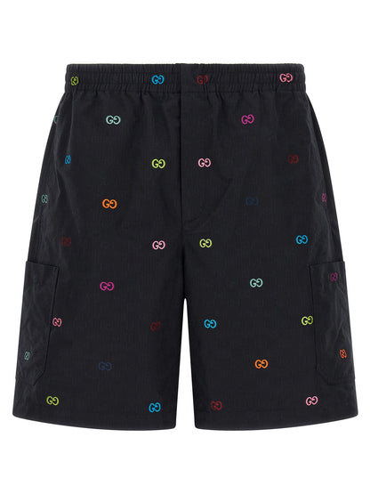 Multicolor fil coupé bermuda shorts Bermuda, short