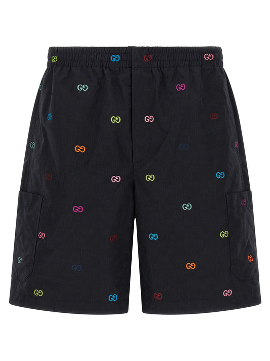 Multicolor fil coupé bermuda shorts Bermuda, short