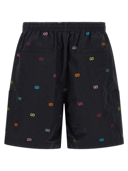 Multicolor fil coupé bermuda shorts Bermuda, short
