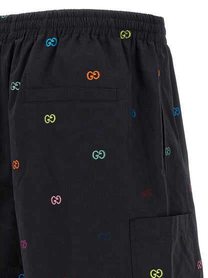 Multicolor fil coupé bermuda shorts Bermuda, short