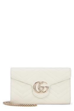 Gucci Marmont wallet with matelassé leather chain