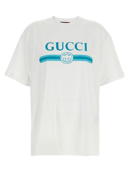 'Gucci Incrocio GG e Web' print T-shirt T-shirt