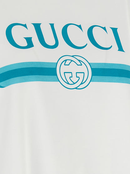 'Gucci Incrocio GG e Web' print T-shirt T-shirt
