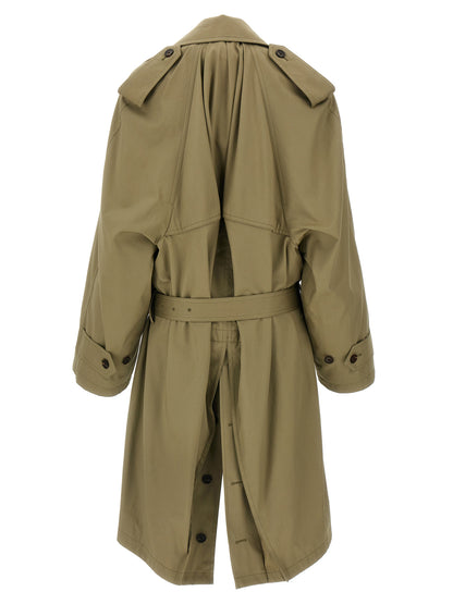 'Draped Neck' trench coat Coats, trench coats
