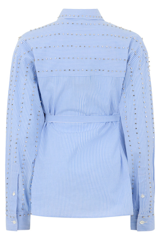 Cotton shirt with rhinestones RTW