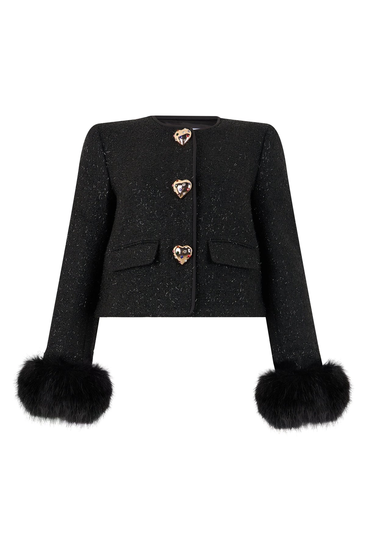 Bouclé jacket with jewelry buttons RTW