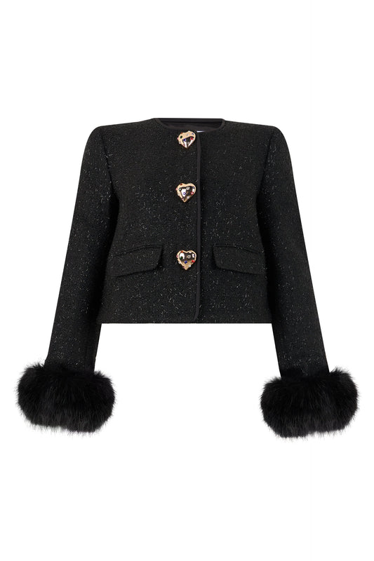 Bouclé jacket with jewelry buttons RTW