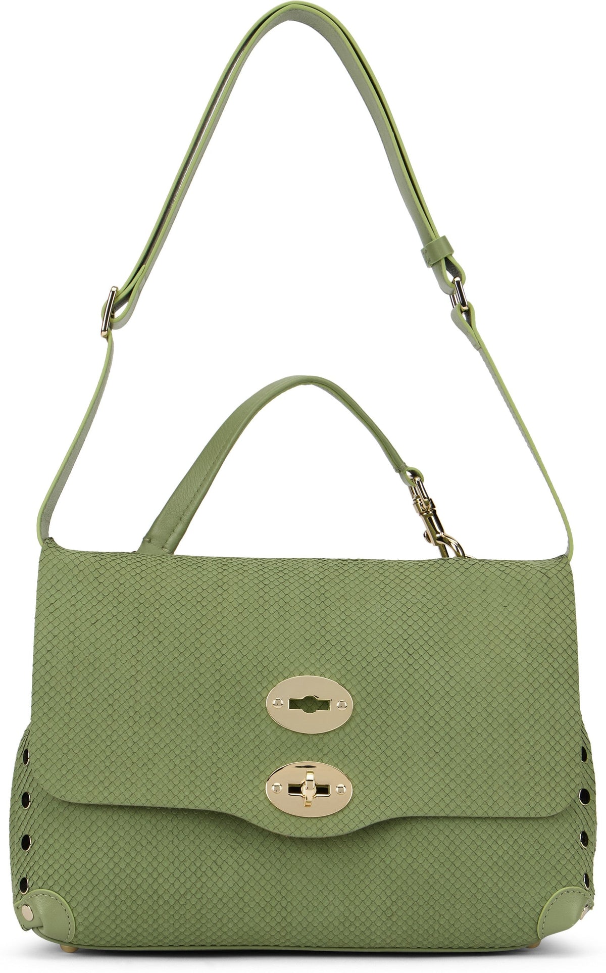 Postina bag small in green amoretto leather BAGS